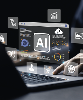 AI-powered product development illustration
